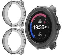 GIOPUEY Case Compatible with SUUNTO Race S, [2 PACK] Soft TPU, Shock Resistant Cover - BLACK+BLACK