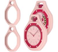 GIOPUEY Case Compatible with Swatch Royal Pop, [2 PACK] Soft TPU Silicone Protective Case Cover, Shock Resistant - Pink