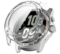 GIOPUEY Case Compatible with Ticwatch Atlas, Glass Protective Film + Hard Plastic Bezel Cover - clear