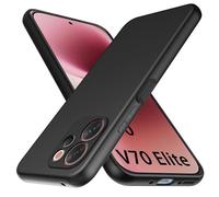 GIOPUEY Case Compatible with VIVO V70 Elite, TPU Flexible Material Ultra-thin Cover, Anti-Fingerprint Slim Fit Phone Case [Wear Resistant] [Slip-Resistant] - Black