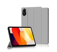 GIOPUEY Case Compatible with Xiaomi Redmi Pad 2, Flip PU Leather Cover [Soft silicone back cover], skin-like texture - Grey