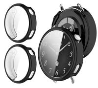 GIOPUEY Case Compatible with Xiaomi Watch S4 41mm, [2 PACK] Soft TPU, Shock Resistant Cover - BLACK+BLACK