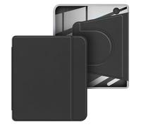 GIOPUEY Case for Tolino Vision Color/Vision 6, 360 Degree Rotating Detachable Magnetic Design Protective Adjustable Stand Cover Clear Back - Black