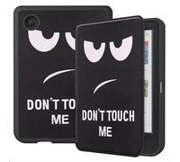 GIOPUEY Flip Case Compatible with Kobo Clara Colour/Clara BW, Premium PU Leather + Soft TPU Back Case, Cover with Auto Sleep/Wake, 360° Protective - Don't Touch Me