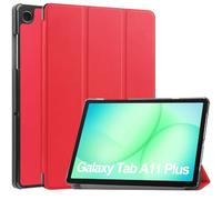 GIOPUEY Flip Case Compatible with Samsung Galaxy Tab A11 Plus, PU Leather Cover With Stand Function, 360° Protective - Red