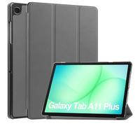 GIOPUEY Flip Case Compatible with Samsung Galaxy Tab A11 Plus, PU Leather Cover With Stand Function, 360° Protective - Gray