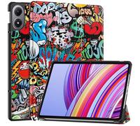 GIOPUEY Flip Case Compatible with Xiaomi Redmi Pad 2 Pro 12.1 2025, PU Leather Cover With Stand Function, 360° Protective - Graffiti