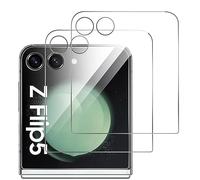 GIOPUEY Full Coverage Screen Protector Compatible with Samsung Galaxy Z Flip 5, AR HD Tempered Glass Flim,No bubbles(Incompatible with phone case)- 2 pack