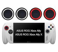 GIOPUEY Joystick Thumb Stick Grips Cap Compatible with ASUS ROG Xbox Ally/Ally X 2025, 4 Pack Silicone Thumb Grip Caps Joystick Caps Protective Case Cover - Red+White