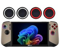 GIOPUEY Joystick Thumb Stick Grips Cap Compatible with MSI Claw 8 AI+/MSI Claw, 4 Pack Silicone Thumb Grip Caps Joystick Caps Protective Case Cover - Red+Black