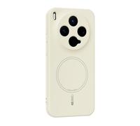GIOPUEY Magnetic Case for VIVO X500 Pro Max Cover Soft TPU | Compatible with MagSafe, Soft TPU Shockproof Thin Slim Matte Silicone Phone Cover, beige