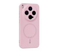 GIOPUEY Magnetic Case for VIVO X500 Pro Max Cover Soft TPU pink | Compatible with MagSafe, Soft TPU Shockproof Thin Slim Matte Silicone Phone Cover, pink