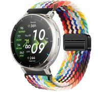 GIOPUEY Magnetic Strap Compatible with Amazfit Active Max/Balance 2/Bip 6, Flexible Nylon Braided Strap Replacement [Unisex] - Colourful-B