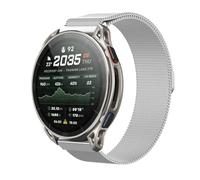 GIOPUEY Magnetic Strap Compatible with Amazfit Cheetah 2 Ultra, Braided Stainless Steel Strap Replacement [Wear-resistant] - Silver