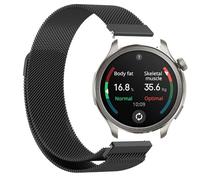 GIOPUEY Magnetic Strap Compatible with Amazfit Cheetah, Braided Stainless Steel Strap Replacement [Wear-resistant] - black