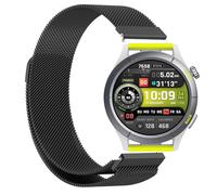 GIOPUEY Magnetic Strap Compatible with Amazfit Cheetah Round, Braided Stainless Steel Strap Replacement [Wear-resistant] - black