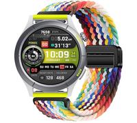 GIOPUEY Magnetic Strap Compatible with Amazfit Cheetah Round, Flexible Nylon Braided Strap Replacement [Unisex] - Colourful-B