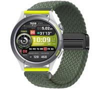 GIOPUEY Magnetic Strap Compatible with Amazfit Cheetah Round, Flexible Nylon Braided Strap Replacement [Unisex] - Green