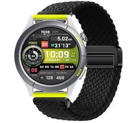 GIOPUEY Magnetic Strap Compatible with Amazfit Cheetah Round, Flexible Nylon Braided Strap Replacement [Unisex] - Black