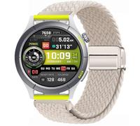 GIOPUEY Magnetic Strap Compatible with Amazfit Cheetah Round, Flexible Nylon Braided Strap Replacement [Unisex] - Beige