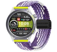 GIOPUEY Magnetic Strap Compatible with Amazfit Cheetah Round, Flexible Nylon Braided Strap Replacement [Unisex] - Purple/White