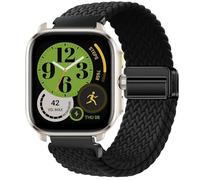 GIOPUEY Magnetic Strap Compatible with Amazfit Cheetah Square, Flexible Nylon Braided Strap Replacement [Unisex] - Black