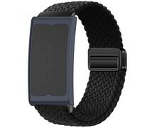 GIOPUEY Magnetic Strap Compatible with Amazfit Helio, Flexible Nylon Braided Strap Replacement [Unisex] - Black