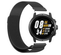 GIOPUEY Magnetic Strap Compatible with COROS APEX 4 42mm, Braided Stainless Steel Strap Replacement [Wear-resistant] - black