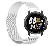 GIOPUEY Magnetic Strap Compatible with COROS APEX 4 46mm, Braided Stainless Steel Strap Replacement [Wear-resistant] - Silver