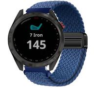 GIOPUEY Magnetic Strap Compatible with Garmin Approach S42, Flexible Nylon Braided Strap Replacement [Unisex] - Blue