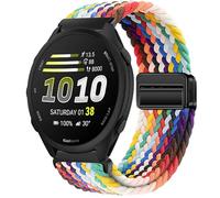 GIOPUEY Magnetic Strap Compatible with Garmin Forerunner 170, Flexible Nylon Braided Strap Replacement [Unisex] - Colourful-B