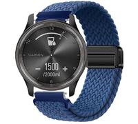 GIOPUEY Magnetic Strap Compatible with Garmin VivoMove Trend, Flexible Nylon Braided Strap Replacement [Unisex] - Blue