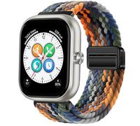 GIOPUEY Magnetic Strap Compatible with HONOR CHOICE Haylou Watch, Flexible Nylon Braided Strap Replacement [Unisex] - Colourful