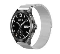 GIOPUEY Magnetic Strap Compatible with HONOR CHOICE Watch 2 Epic, Braided Stainless Steel Strap Replacement [Wear-resistant] - Silver