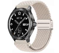 GIOPUEY Magnetic Strap Compatible with HONOR CHOICE Watch 2 Epic, Flexible Nylon Braided Strap Replacement [Unisex] - Beige