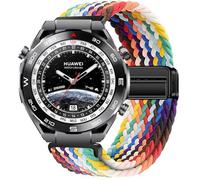 GIOPUEY Magnetic Strap Compatible with Huawei Watch Ultimate, Flexible Nylon Braided Strap Replacement [Unisex] - Colourful-B