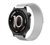 GIOPUEY Magnetic Strap Compatible with OnePlus Watch 4, Braided Stainless Steel Strap Replacement [Wear-resistant] - Silver
