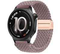 GIOPUEY Magnetic Strap Compatible with OnePlus Watch 4, Flexible Nylon Braided Strap Replacement [Unisex] - Purple