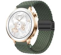 GIOPUEY Magnetic Strap Compatible with Oppo Watch X3 mini, Flexible Nylon Braided Strap Replacement [Unisex] - Green