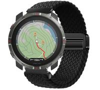 GIOPUEY Magnetic Strap Compatible with Polar Grit X2, Flexible Nylon Braided Strap Replacement [Unisex] - Black