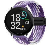 GIOPUEY Magnetic Strap Compatible with Polar Ignite 3, Flexible Nylon Braided Strap Replacement [Unisex] - Purple/White