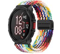 GIOPUEY Magnetic Strap Compatible with POLAR Street X, Flexible Nylon Braided Strap Replacement [Unisex] - Colourful-B