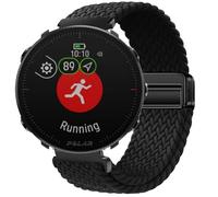 GIOPUEY Magnetic Strap Compatible with Polar Vantage M2, Flexible Nylon Braided Strap Replacement [Unisex] - Black