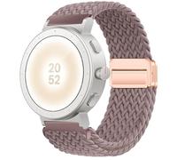 GIOPUEY Magnetic Strap Compatible with Realme Watch S5, Flexible Nylon Braided Strap Replacement [Unisex] - Purple
