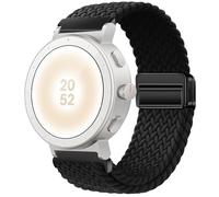 GIOPUEY Magnetic Strap Compatible with Realme Watch S5, Flexible Nylon Braided Strap Replacement [Unisex] - Black