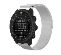 GIOPUEY Magnetic Strap Compatible with Suunto Core 2, Braided Stainless Steel Strap Replacement [Wear-resistant] - Silver
