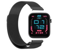 GIOPUEY Magnetic Strap Compatible with Ticwatch GTH 2, Braided Stainless Steel Strap Replacement [Wear-resistant] - black