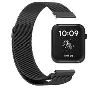 GIOPUEY Magnetic Strap Compatible with Ticwatch GTH, Braided Stainless Steel Strap Replacement [Wear-resistant] - black
