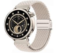 GIOPUEY Magnetic Strap Compatible with Xiaomi Watch S4 41mm, Flexible Nylon Braided Strap Replacement [Unisex] - Beige