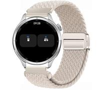 GIOPUEY Magnetic Strap Compatible with Xiaomi Watch S4, Flexible Nylon Braided Strap Replacement [Unisex] - Beige